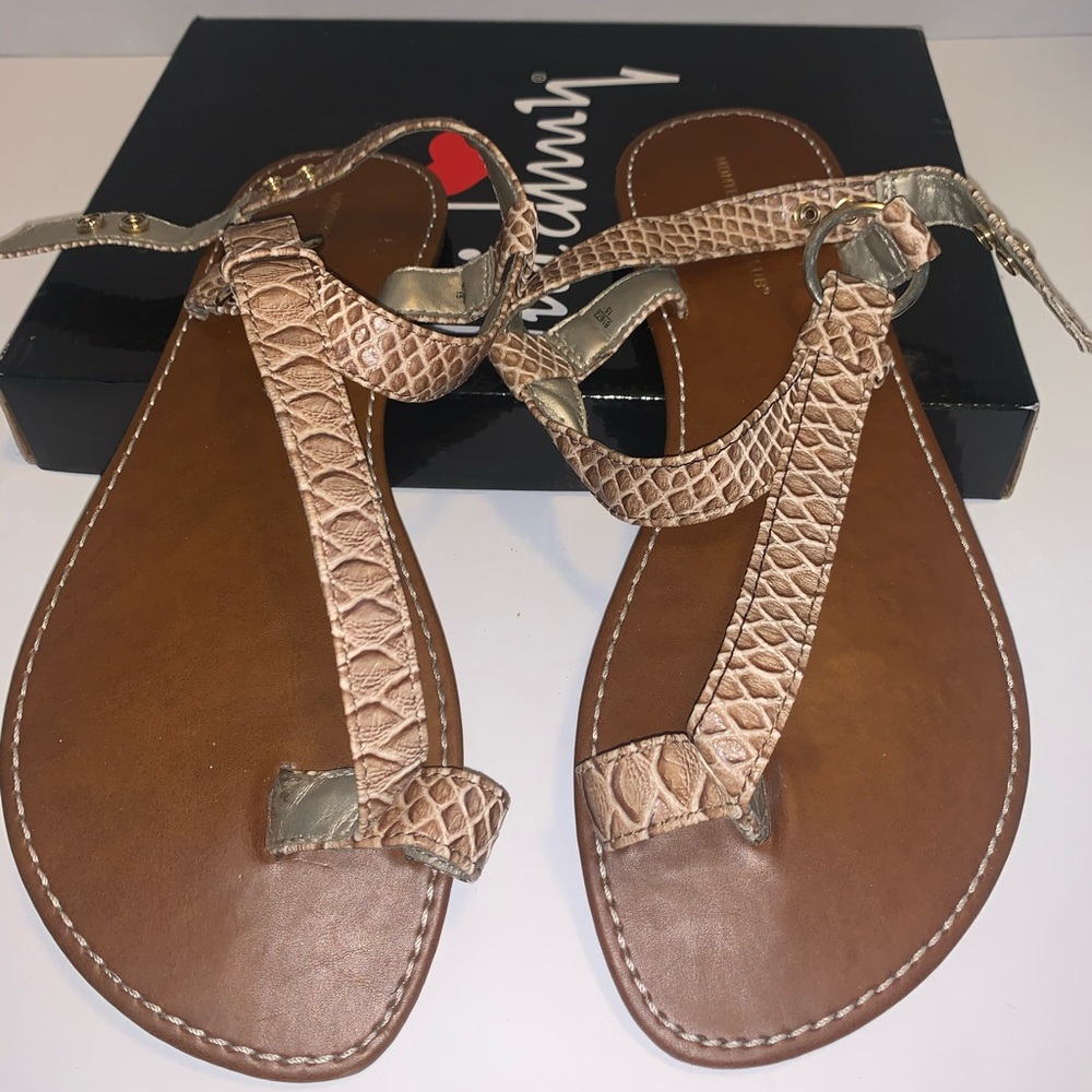 Tan and  brown sandals